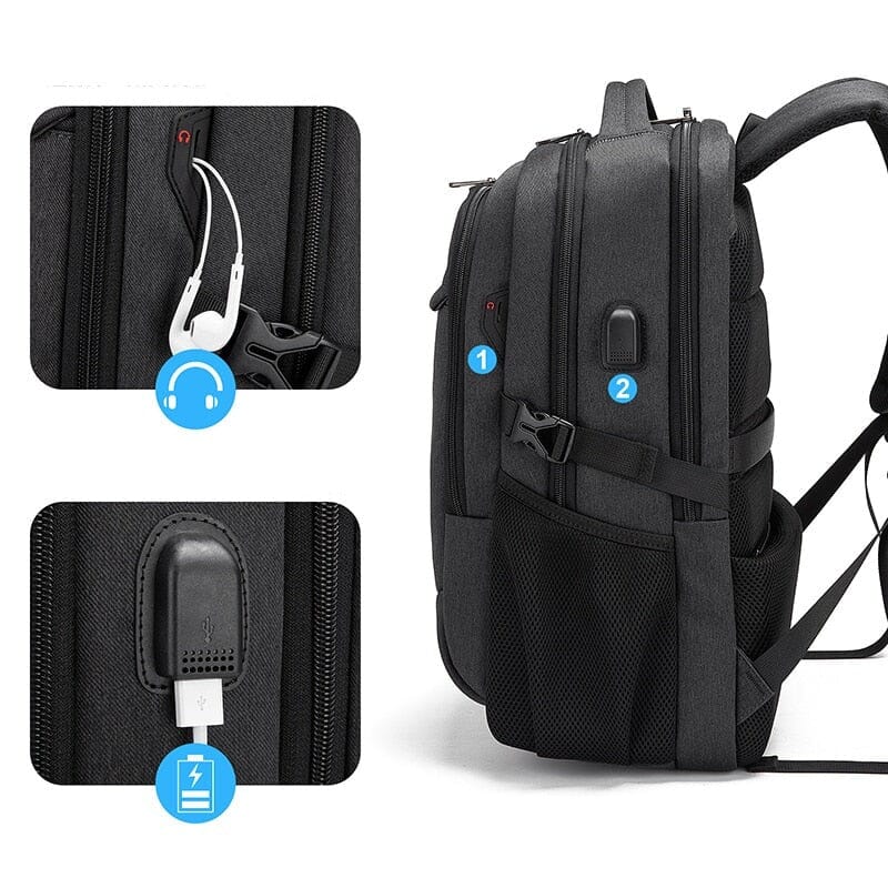 Mochila Executiva Menimau Michigan - Notebook 17`, Impermeável e Porta USB