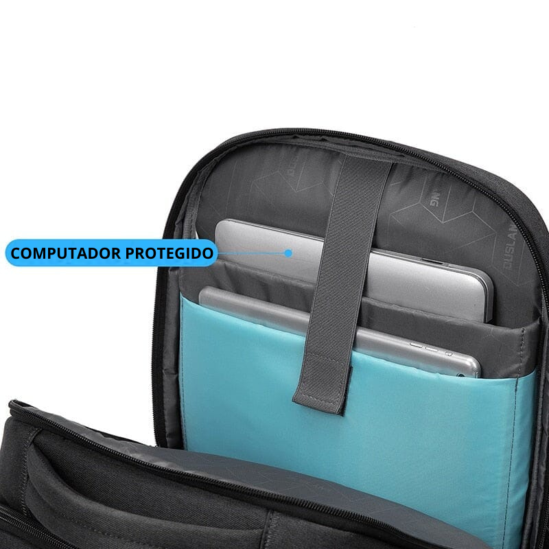 Mochila Executiva Menimau Michigan - Notebook 17`, Impermeável e Porta USB