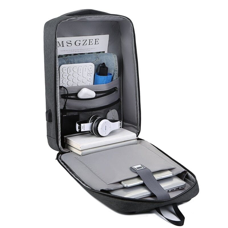 Mochila Executiva Menimau Gzan - Notebook 15`, Impermeável, Porta USB e Trava TSA®